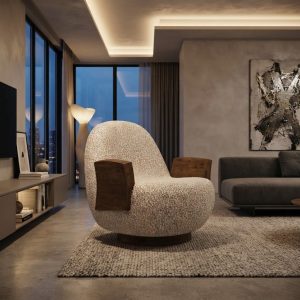 Fernie, fauteuil en tissu – Image 2