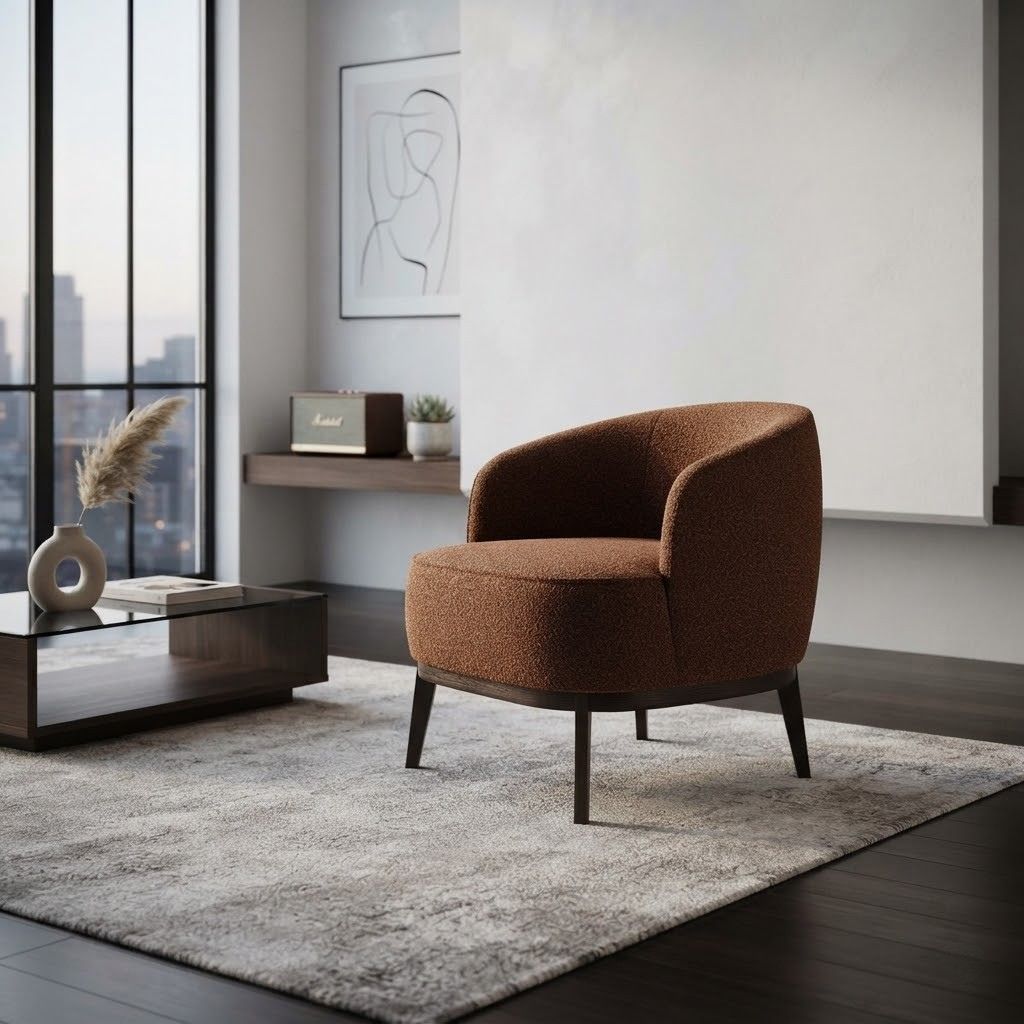 Fauteuil Megan dans un salon lumineux