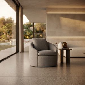 Fauteuil relax design Inspire dans une villa au coucher du soleil