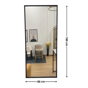 Noira, miroir mural métal noir – Image 3