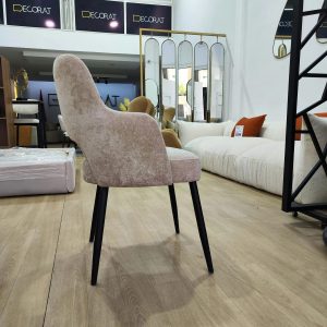 Chaise avec accoudoirs, tissu beige