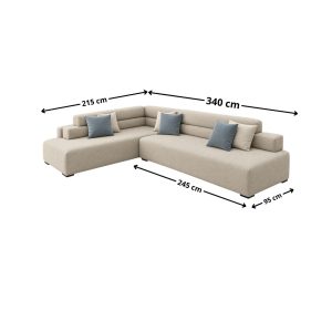 DUNA, salon d angle modulable beige – Image 2